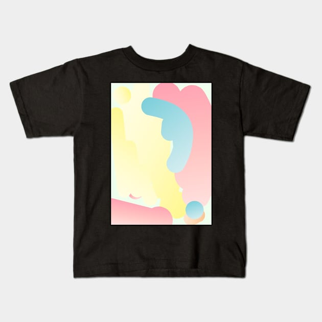 Bubble Clouds Kids T-Shirt by DankFutura